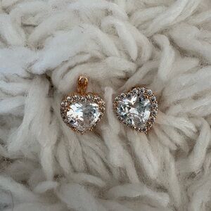 Rose gold tone earrings